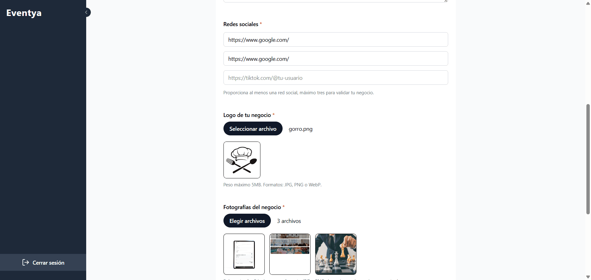 Portal socios: pagos